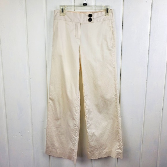 J. Crew Women's 0 Khaki Mid Rise Wide Leg Trouser Pants Style 83946 Y2k - Picture 1 of 8